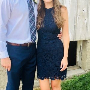 Navy lace Lulus dress